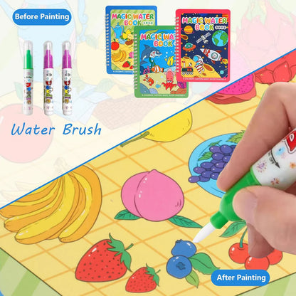 Reusable™️ 8 pages Magic Water Painting & Drawing Board Book + Doodle pen